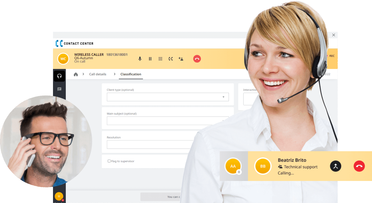 Contact center platform dashboard